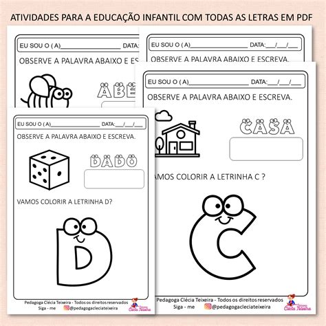 Letra C Atividades De Alfabetiza O Pequenos Textos Off