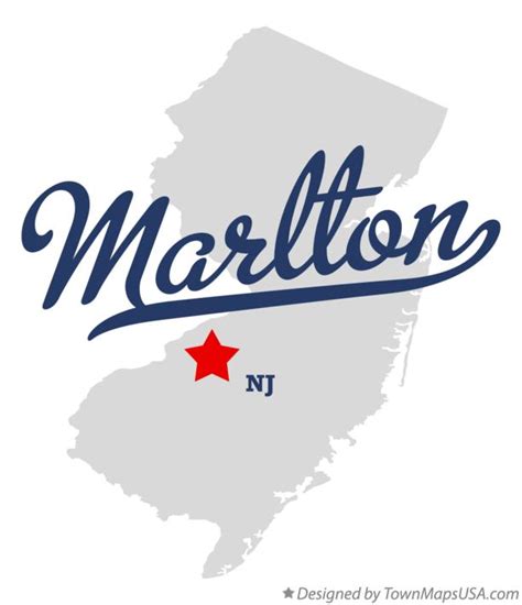 Map of Marlton, NJ, New Jersey