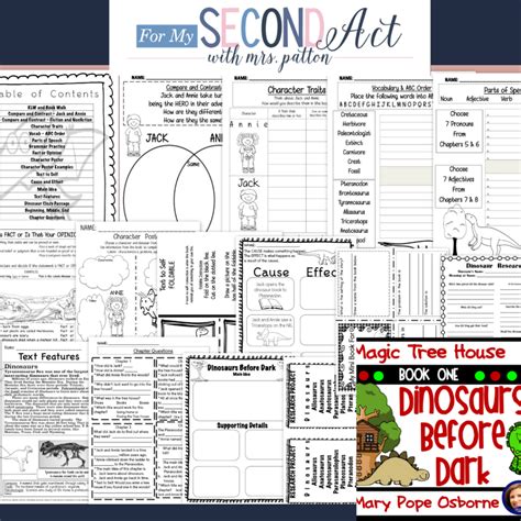 Magic Tree House Dinosaurs Before Dark Activities