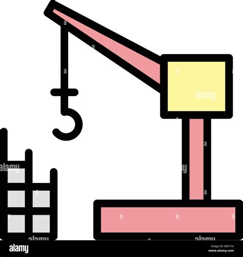 Grúa de construcción icono Firmar ilustración vectorial para uso