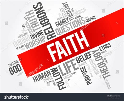 Faith Word Cloud Collage Social Concept Stock Vector (Royalty Free ...