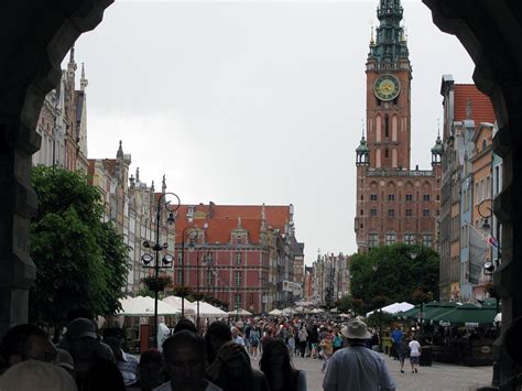 Gdańsk Długi Targ widok z Zielonej Bramy Gdańsk Dług Flickr