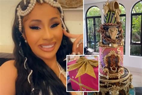 Cardi B Is Ted An Extravagant Five Tier Cake And Racy Sex Toys To