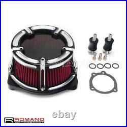 Red Turbine Spike Air Cleaner Intake Filter CNC For Harley Sportster XL