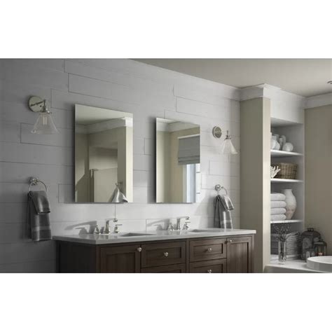 Delta Rectangular Standard Float Mount Frameless Bathroom Vanity Mirror