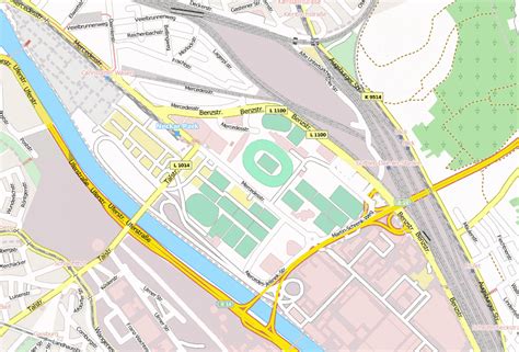 Gottlieb Daimler Stadion Stadtplan Mit Satellitenfoto Und Hotels Von