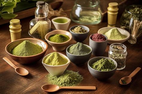 Premium AI Image Arafed Assortment Of Different Spices And Herbs In