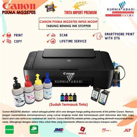 Jual Printer Canon PIXMA MG2570S Infus Print Scan Copy Inkjet Infus