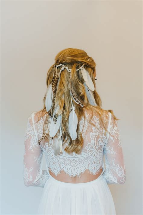 Boho Bride Glamour A Temperley Gown And Feathers In Her Hair Love My