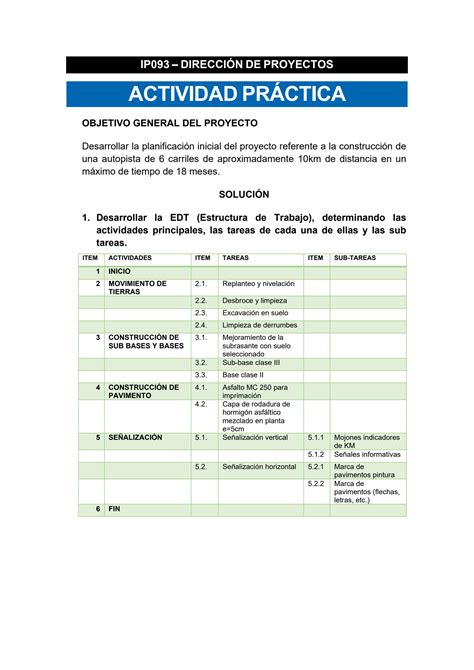 Solution Caso Practico Ip Direcci N De Proyectos Studypool