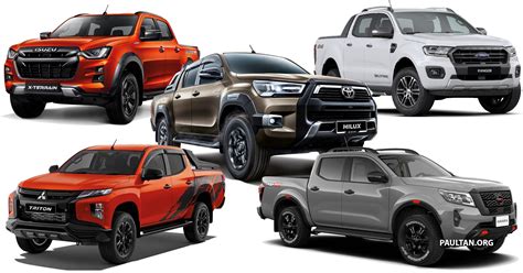 2021 Malaysia pick-up truck top variants comparison-feat-1 - Paul Tan's ...