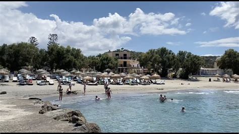 Explore The Beach In Platanias And Agia Marina 🇬🇷 Crete 🌴 Hd 1080p 🏖 Youtube