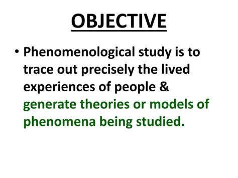 Phenomenological Research Ppt