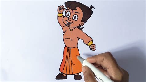 How To Draw Chota Bheem Step By Step Chota Bheem Drawing Easy How To