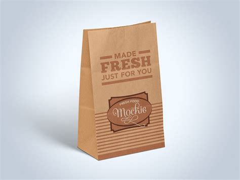 Kraft Paper Take Away Food Packaging Mockup