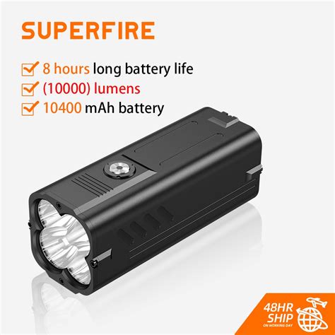 Superfire M W Lumens Flashlight Lampu Suluh Terang Super