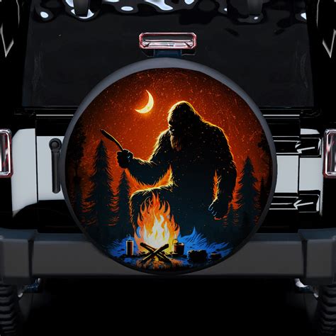 Bigfoot Sasquatch Campfire Camping Car Spare Tire Covers T For Camp