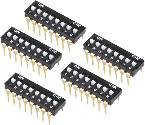 Amazon Uxcell Pcs Dip Switch Row Terminals Positions