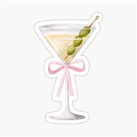 Coquette Martini Sticker By SofiaDelgado Redbubble