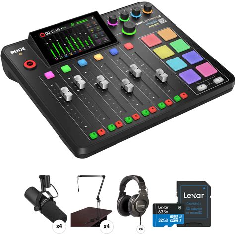 RODE RODECaster Pro II 4-Person Podcasting Kit with SM7B Mics,