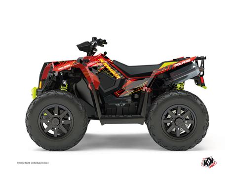 Kit Déco Quad Blade Polaris Scrambler 850 1000 XP Rouge Jaune Kutvek