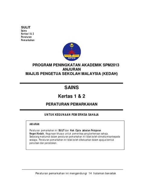 Pdf Trial Kedah Science Spm Skema Paper Paper Dokumen Tips