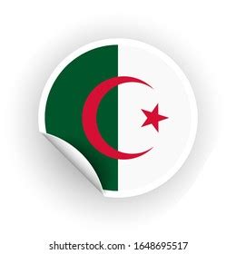 Sticker Algeria Flag Peel Off Corner Stock Vector Royalty Free