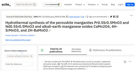 Hydrothermal Synthesis Of The Perovskite Manganites Pr0 5sr0 5mno3 And Nd0 5sr0 5mno3 And Alkali