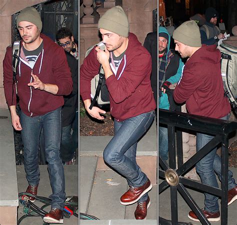 Zac Efron Leave The Set Of Awod