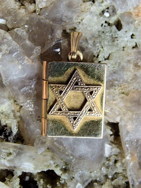 Book Shaped Locket With Star Of David 10k Gold Filled Louis Stern Co