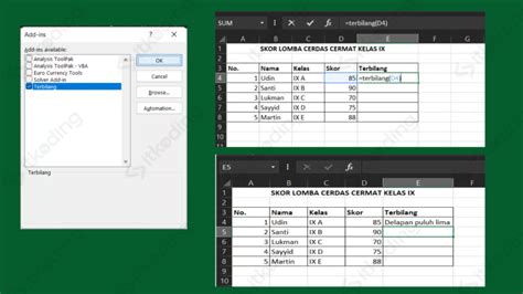 Rumus Terbilang And Cara Membuat Terbilang Otomatis Di Excel