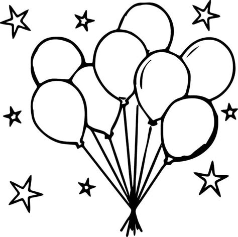 Coloriage Ballons de Fête télécharger et imprimer gratuit sur