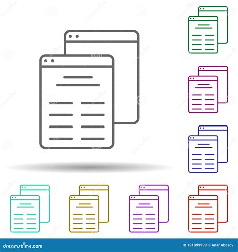 Distributed Ledger Multi Color Icon Simple Thin Line Outline Vector