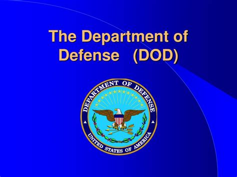 PPT - Lesson 1 Dept of Defense Organization PowerPoint Presentation