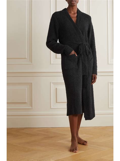 Skims Cozy Knit Bouclé Robe Onyx Net A Porter