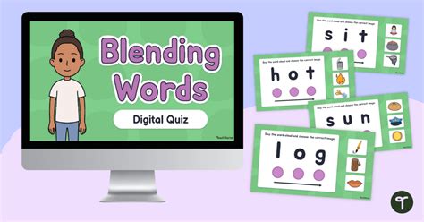 Blending Words Digital Quiz Teach Starter