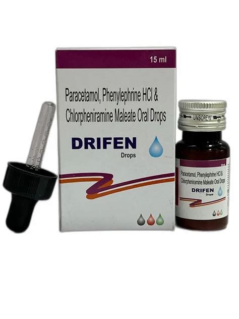 Drifen Drop Paracetamol Phenylephrine Hcl And Chlorpheniramine Maleate Oral Drops Drifen Drop At