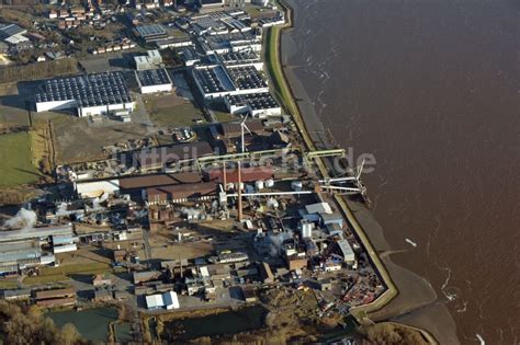 Nordenham von oben Werksgelände der Weser Metall GmbH an der