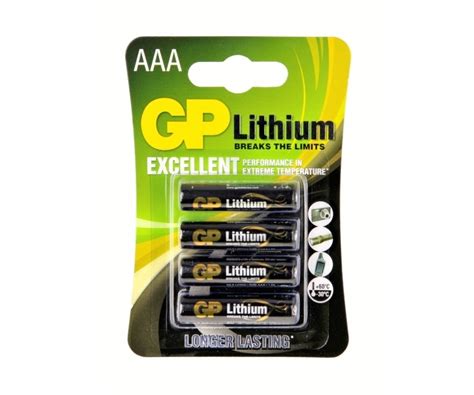 Gp Bateries Lithium Aaa Sztuki Blister Baterie Litowe