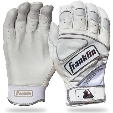 Powerstrap Chrome White Youth Large Sheepskin Leather Batting