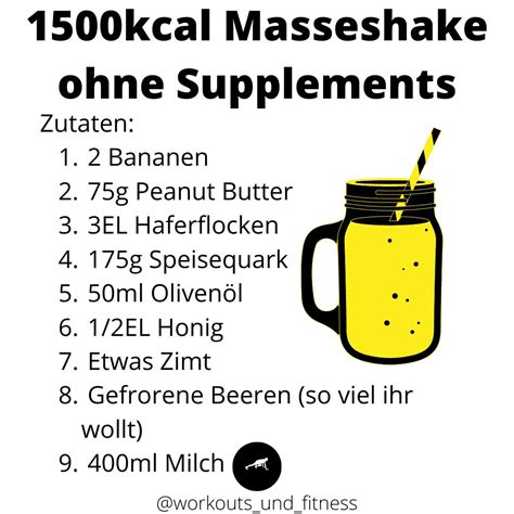 Masseshake Ohne Supplemente Workout Fitness Instagram