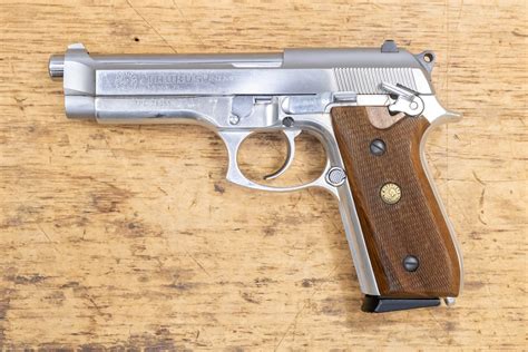 Taurus PT 92 AFS 9mm Stainless 17-Round Used Trade-in Pistol with Wood ...