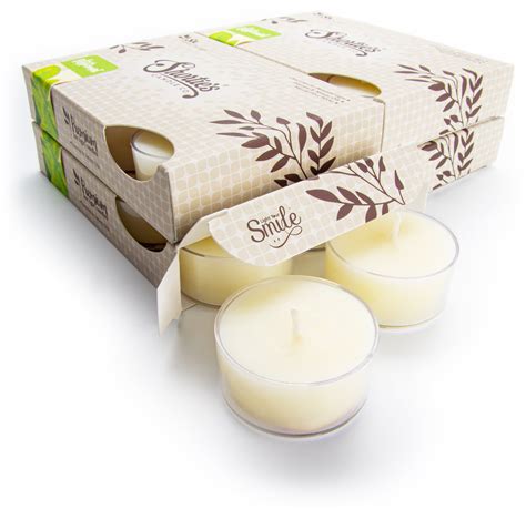 Fresh Peppermint Tealight Candles Bulk Pack 24 White Premium Scented