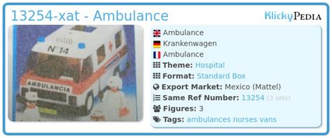 Playmobil Set 13254 Xat Ambulance Klickypedia