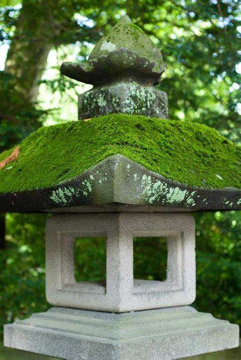 A Moss Covered Stone Lantern At The Akimiya Shrine Suwa Taisha