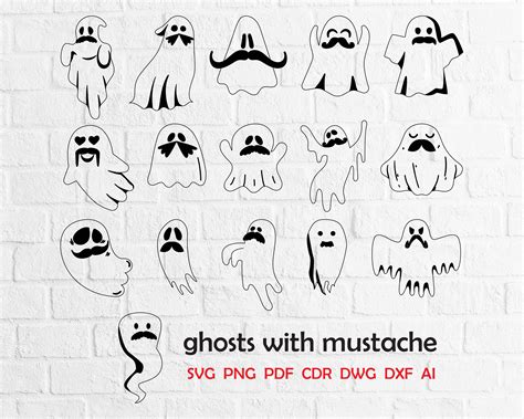 Ghost Svg Halloween Ghost Clipart Spooky Ghost Vector Ghost Etsy