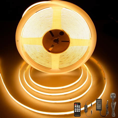 Berixdeep Cob Led Strip M Dotless Led Strip With Remote And Power