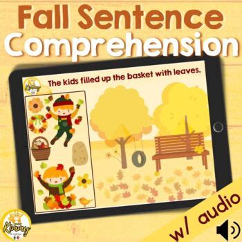 Fall Sentence Auditory Comprehension Boom Cards By Teacher Kimmy