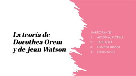 La teoría de Dorothea Orem y de Jean Watson Jade Navarrete uDocz