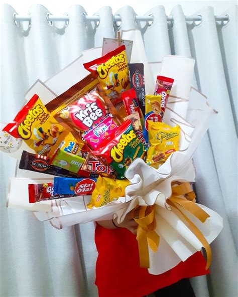 Snack Bouquet Meisje Buket Permen Ide Hadiah Ulang Tahun Ide Hadiah